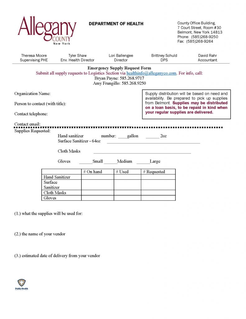 Coronavirus Supply Request Form short form 791x1024 - Allegany County Makes Face Masks Available to Seniors