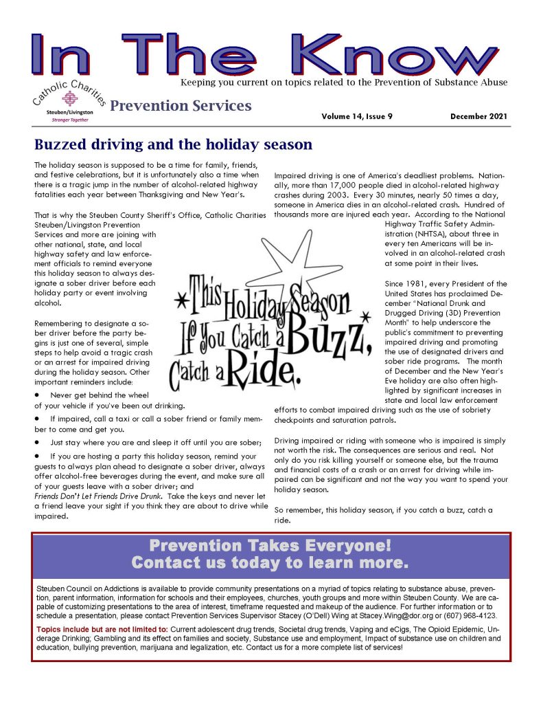 December 1 Page 1 791x1024 - Catholic Charities Prevention Services - In the Know (December)
