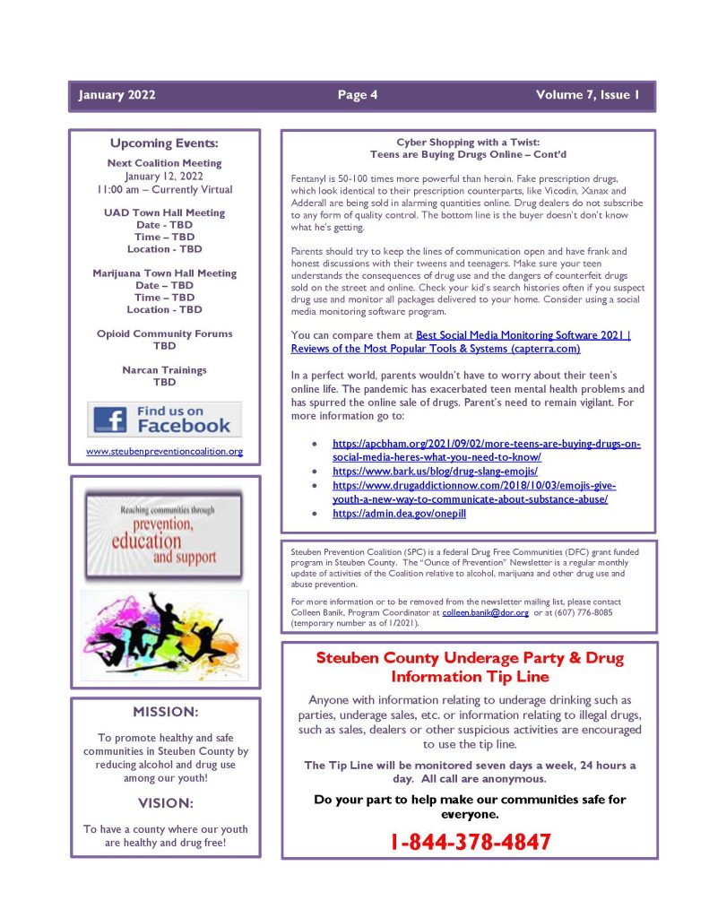 January 2022 Newsletter Page 4 791x1024 - Steuben Prevention Coalition - Ounce of Prevention (January)