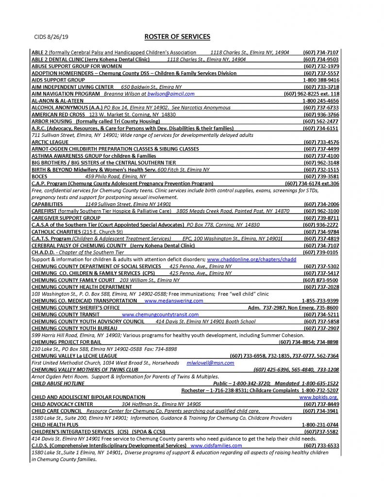 Roster of Services CURRENT Page 1 1 791x1024 - CIDS November News and Services Roster